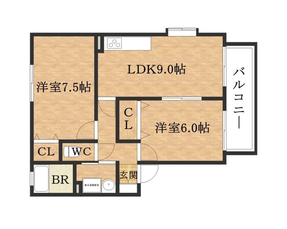 道場南口駅 バス11分  神姫バス　上津台３丁目北下車：停歩14分 1階の物件間取画像